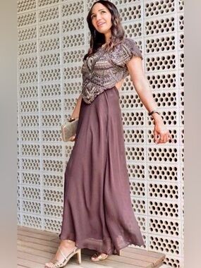 Zara Limited Edition Beaded Embroidery Top Dress Backless STUNNER Small